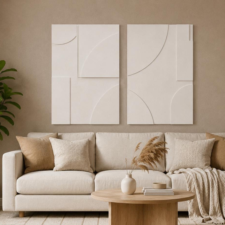 El Yapımı Ahşap Dokulu Tablo  50x70 Armonia