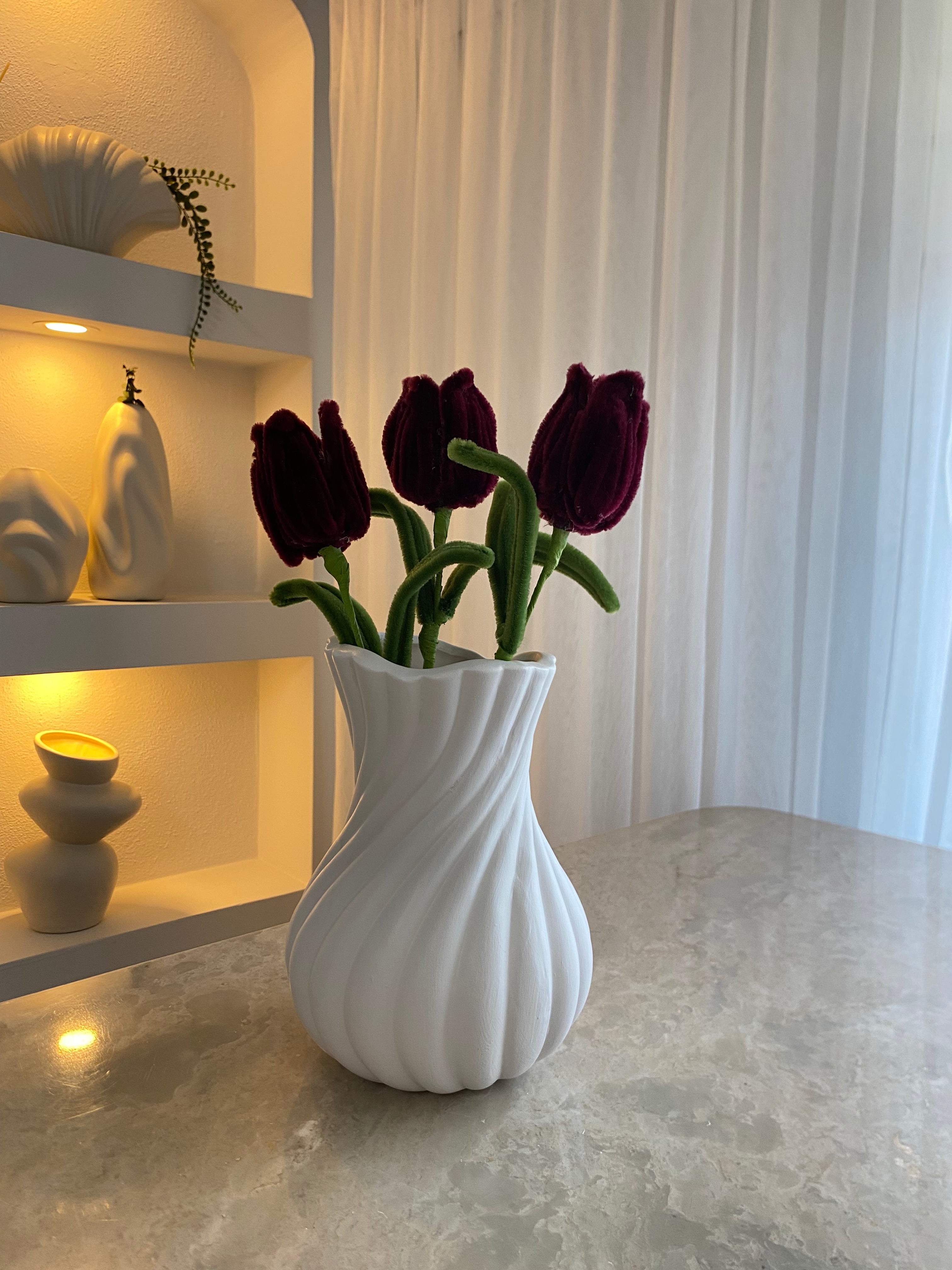 Luma vazo - Kırık Beyaz