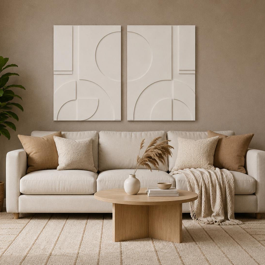 El Yapımı Ahşap Dokulu Tablo  50x70 Yankı