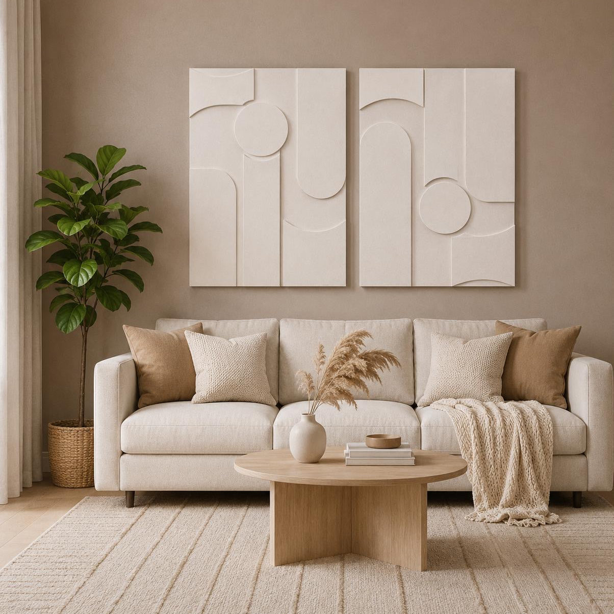 El Yapımı Ahşap Dokulu Tablo  50x70 Elegant