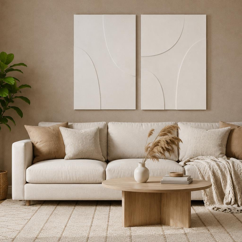 El Yapımı Ahşap Dokulu Tablo  50x70 Denge