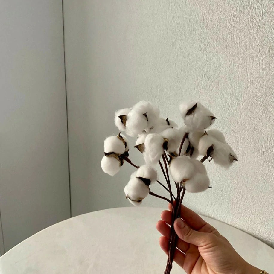Dekoratif Pamuk Dalı Yapay Çiçek