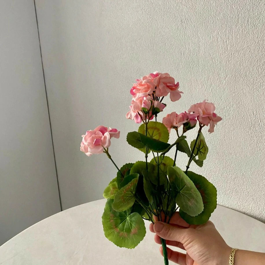 Dekoratif Pembe Sardunya Yapay Çiçek Buketi