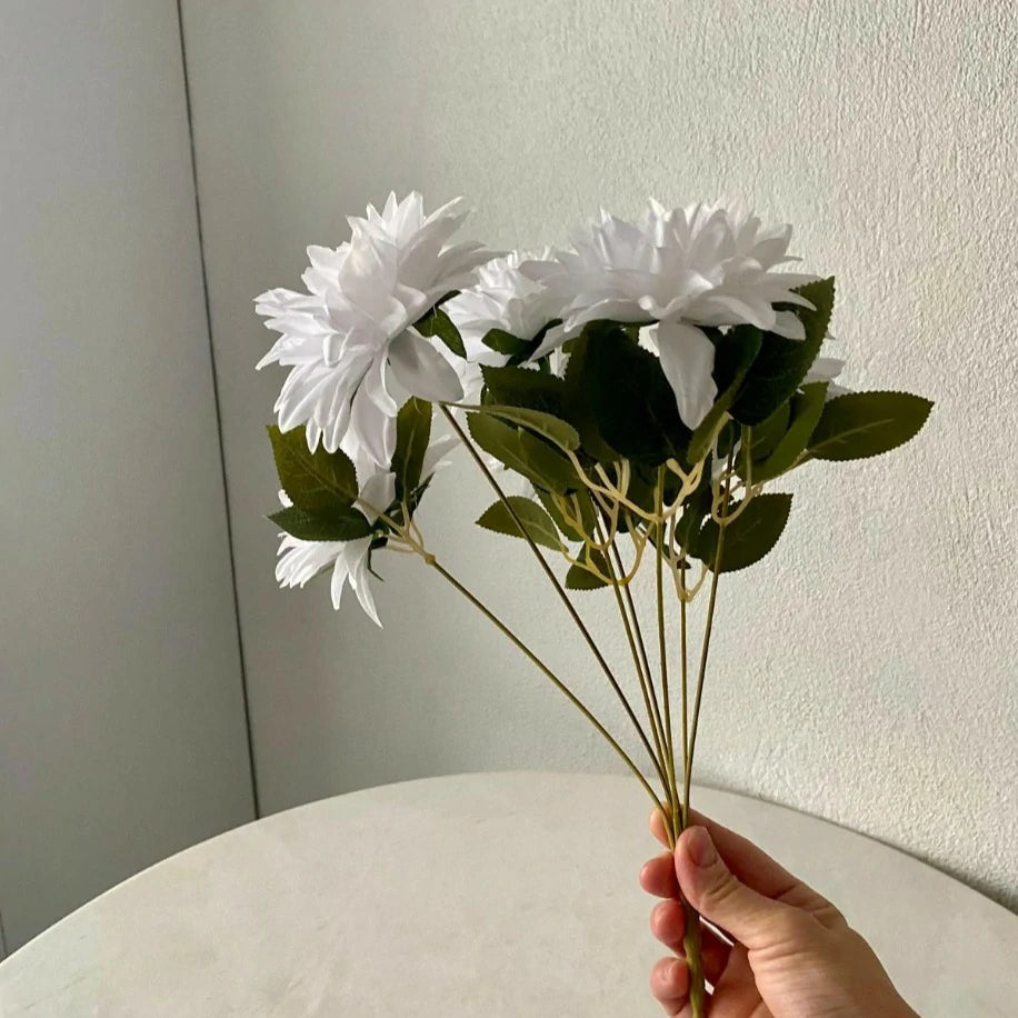 Dekoratif Beyaz Kasımpatı Yapay Çiçek Buketi